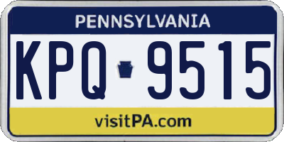 PA license plate KPQ9515