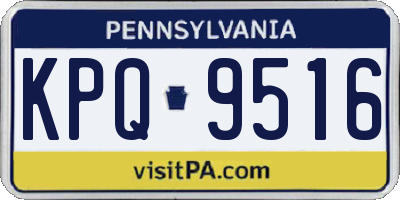 PA license plate KPQ9516
