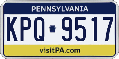 PA license plate KPQ9517