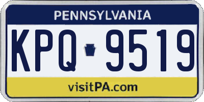PA license plate KPQ9519