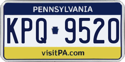 PA license plate KPQ9520