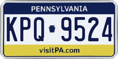 PA license plate KPQ9524