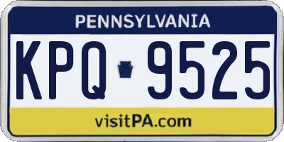 PA license plate KPQ9525