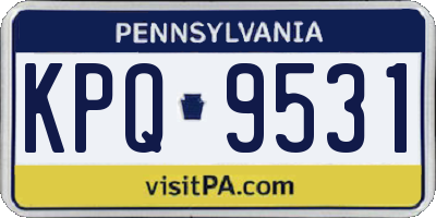PA license plate KPQ9531