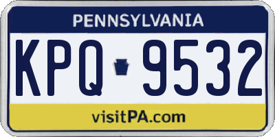 PA license plate KPQ9532