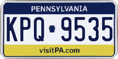 PA license plate KPQ9535
