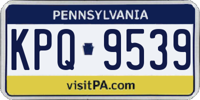 PA license plate KPQ9539