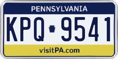 PA license plate KPQ9541