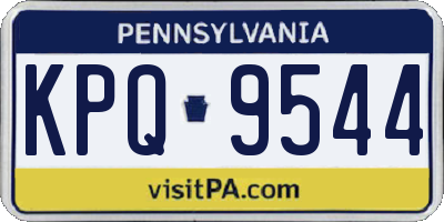 PA license plate KPQ9544
