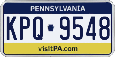 PA license plate KPQ9548