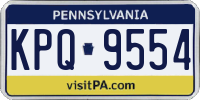 PA license plate KPQ9554