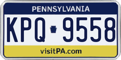 PA license plate KPQ9558