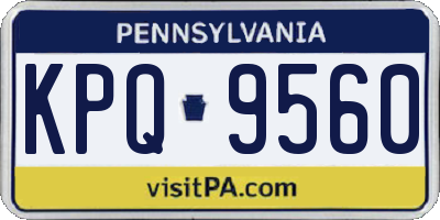 PA license plate KPQ9560