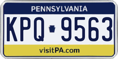 PA license plate KPQ9563