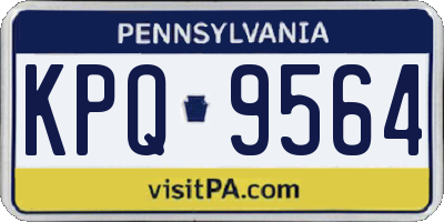 PA license plate KPQ9564