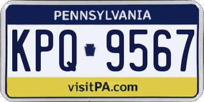 PA license plate KPQ9567