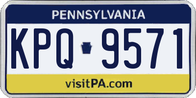 PA license plate KPQ9571