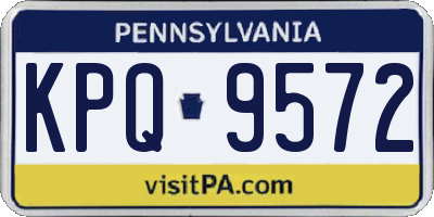 PA license plate KPQ9572