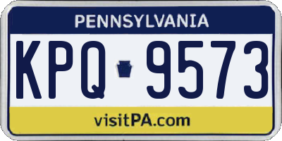 PA license plate KPQ9573