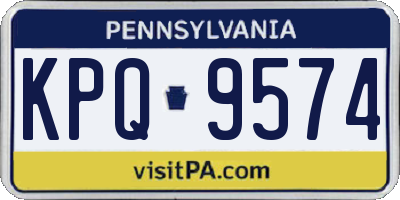 PA license plate KPQ9574