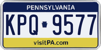 PA license plate KPQ9577
