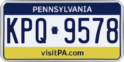 PA license plate KPQ9578