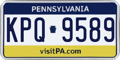 PA license plate KPQ9589