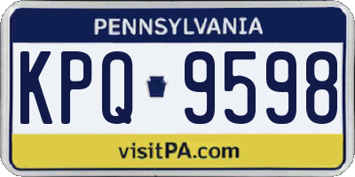 PA license plate KPQ9598