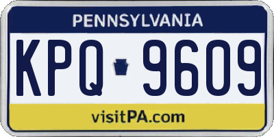 PA license plate KPQ9609