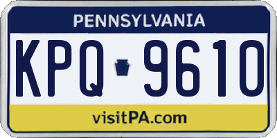 PA license plate KPQ9610