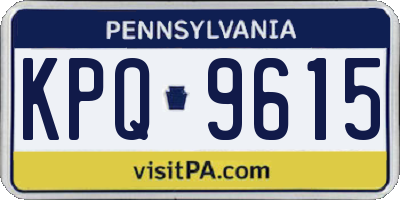 PA license plate KPQ9615
