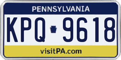 PA license plate KPQ9618