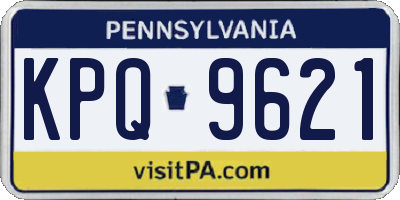 PA license plate KPQ9621