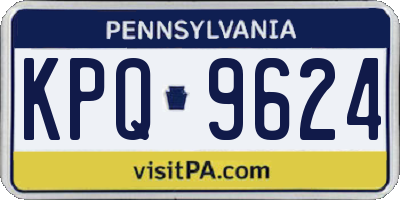 PA license plate KPQ9624