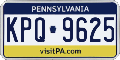PA license plate KPQ9625
