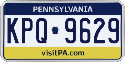 PA license plate KPQ9629