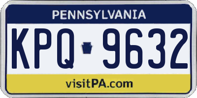 PA license plate KPQ9632