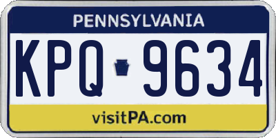 PA license plate KPQ9634