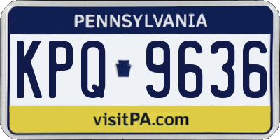 PA license plate KPQ9636