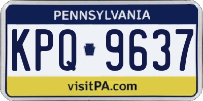 PA license plate KPQ9637
