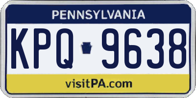 PA license plate KPQ9638