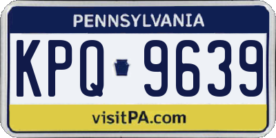 PA license plate KPQ9639