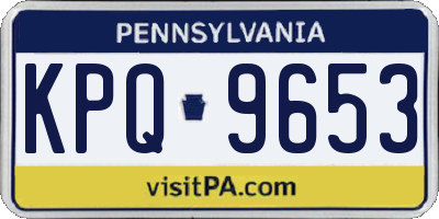 PA license plate KPQ9653