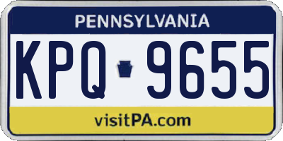 PA license plate KPQ9655