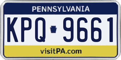 PA license plate KPQ9661