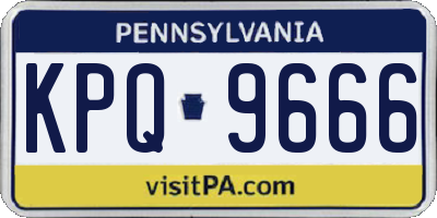 PA license plate KPQ9666