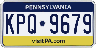 PA license plate KPQ9679