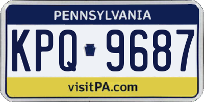 PA license plate KPQ9687