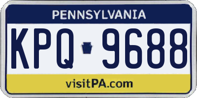 PA license plate KPQ9688