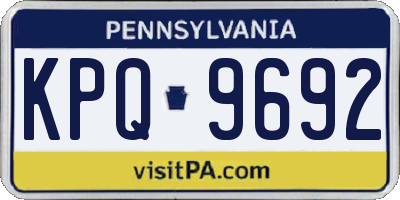PA license plate KPQ9692